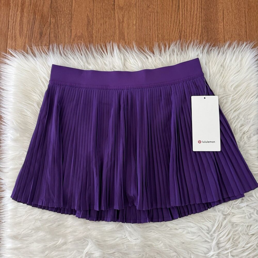 Lululemon Varsity Pleated Tennis Skirt Women’s 8 Purple Shorts High Rise NWT